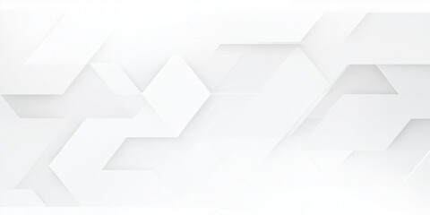 Fototapeta premium A modern white abstract background with geometric hexagonal patterns and soft shadows adding depth and sophistication
