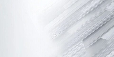 Obraz premium A geometric white abstract background with layered diagonal elements creating a sharp and dynamic visual design