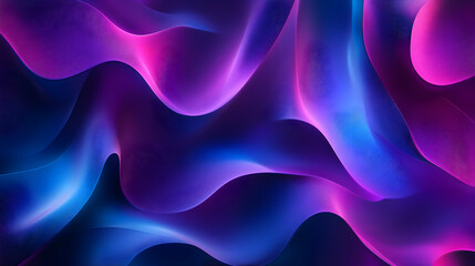 Obraz premium Abstract Waves in Vibrant Purple and Blue Background Design