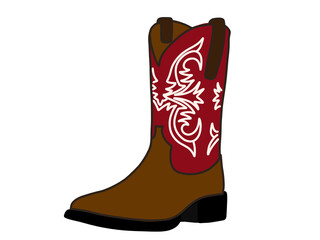 Red cowboy boot