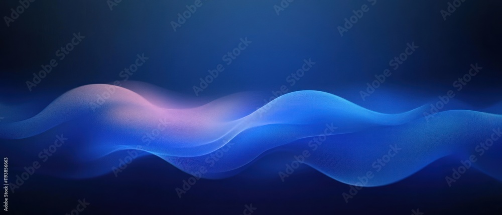 Poster Deep Blue Serene Abstract Background with Soft Gradients and Ambient Light
