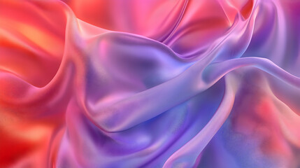 Obraz premium Colorful Silk Fabric Texture with Smooth Waves and Soft Hues