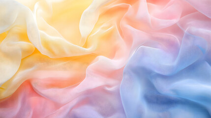 Obraz premium Pastel Silk Fabric Texture with Soft Flowing Drapery in Background