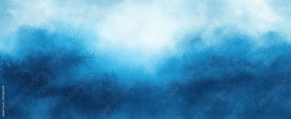 Poster abstract blue watercolor background with gradient and soft light for calm and tranquil design