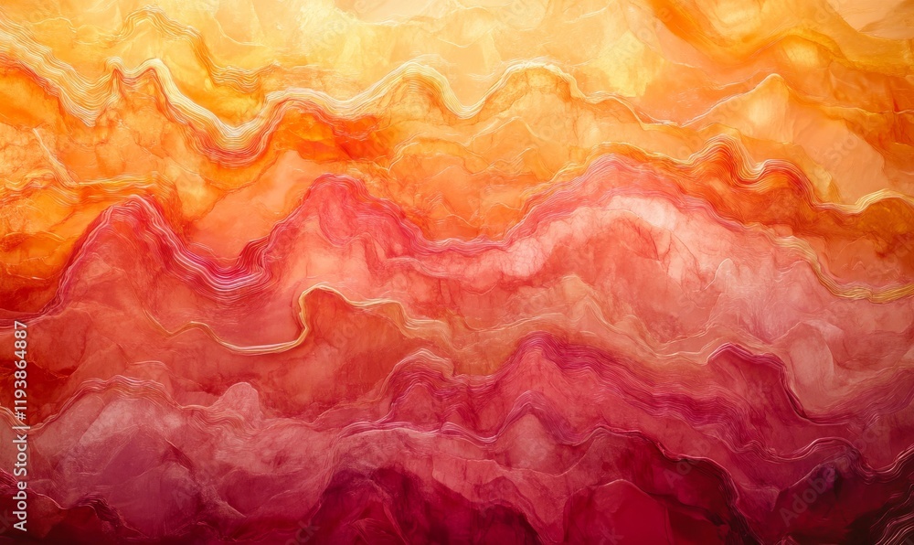 Poster warm colors blend in a smooth ombre transition to form a unique abstract background that evokes feel