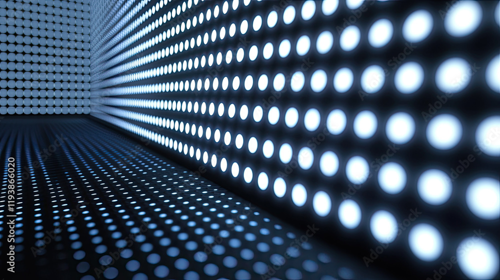 Aufkleber bright illuminated wall with circular patterns and shadows