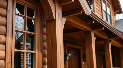 Rustic Log Cabin Home: Exquisite Wooden Architecture and Design. Discover the charm of timber framing, log walls, and cozy interiors. Ideal for real estate and home design inspiration.