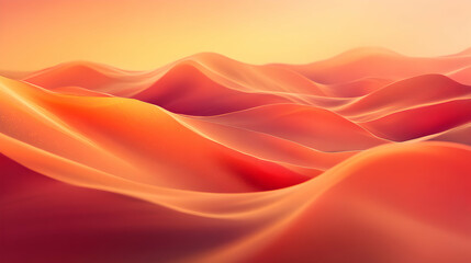 Fototapeta premium Smooth Waves of Warm Colors in a Serene Abstract Landscape