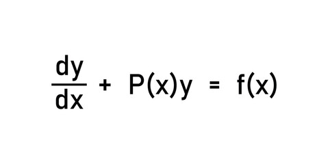 Linear differential equation formula in mathematics.