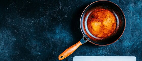 Rustic Frying Pan  Kitchenware  Cooking  Food Prep  Dark Background