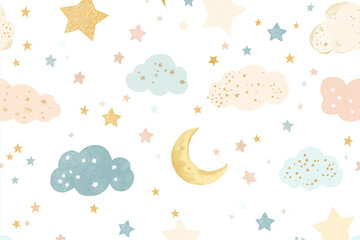 パターン, 子供向け, 子供, 水彩, 星, 空, 雲, ベクター, イラスト, 夜, 月, manga, 乗り切る, デザイン, 模様, 自然, 虹, 文科系, サマータイム, 空間, デコレーション, 壁紙, 青, 太陽, 雨, フレーム, 紙