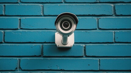 Surveillance camera installation urban area photography modern environment close-up view security concept