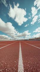 athletics field with copy space vertically 9:16