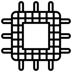 Integrated Circuit Outline Icon