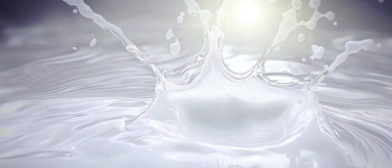 Abstract Liquid Splash  White Foam  Water  Cream  Milk Texture