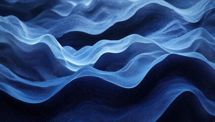 Fototapeta premium Abstract Waves of Blue Textures Creating a Fluid Design with Soft Curves and Gentle Undulations Perfect for Backgrounds and Digital Art Projects