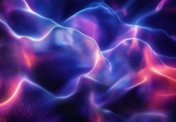 Fototapeta premium Abstract Waves of Light Unfolding in Vibrant Colors Representing Digital Technology and Modern Art in an Ethereal Space Environment