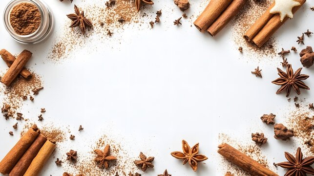 cinnamon stick with cinnamon powder