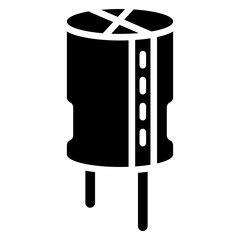 Capacitor Glyph Icon