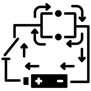 Parallel Circuit Glyph Icon