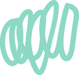 Abstract Mint Green doodle Swirls