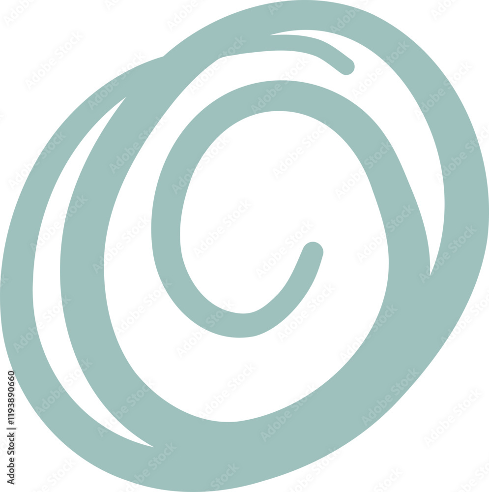 Poster a visually appealing teal swirl abstract shape stroke design