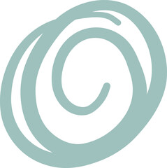 A visually appealing teal swirl abstract shape stroke design