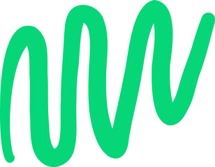 A vibrant green abstract wave design, Dynamic and fluid