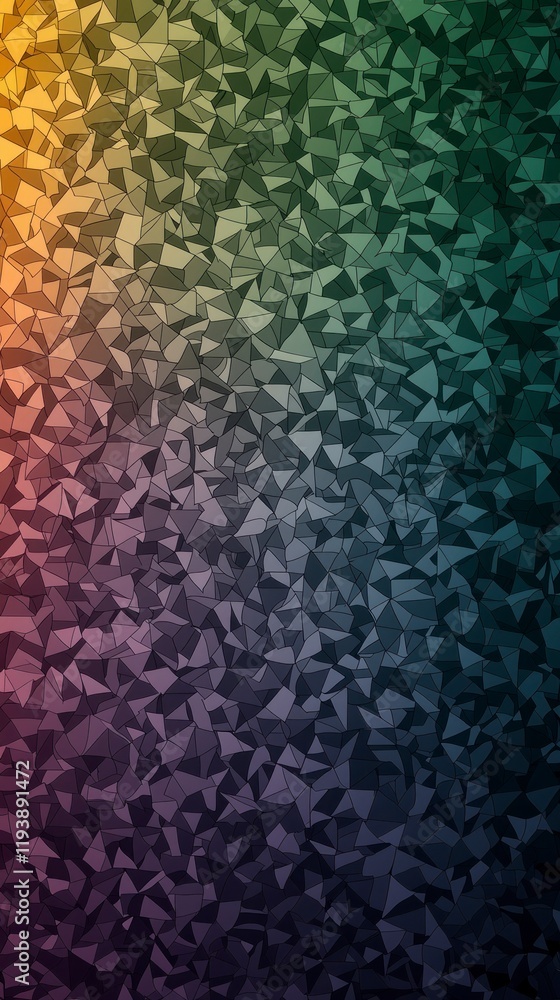 Poster abstract geometric background rainbow triangle mosaic pattern