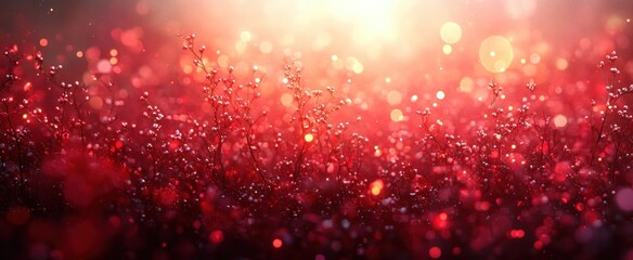 Elegant Burgundy Background with Soft Dreamy Bokeh Effect Vintage Paper Illustration