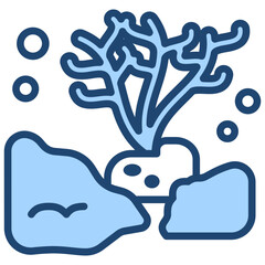 Coral Reef Blue Icon