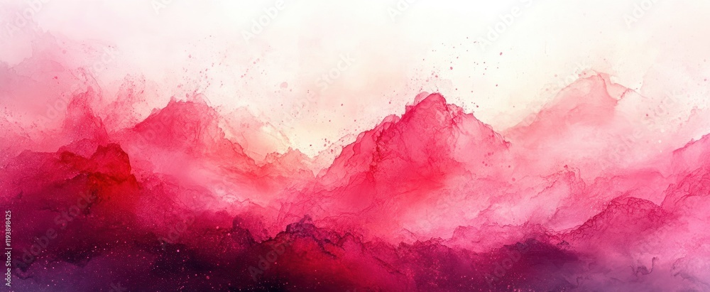 Poster soft pink watercolor background abstract design with copy space for text