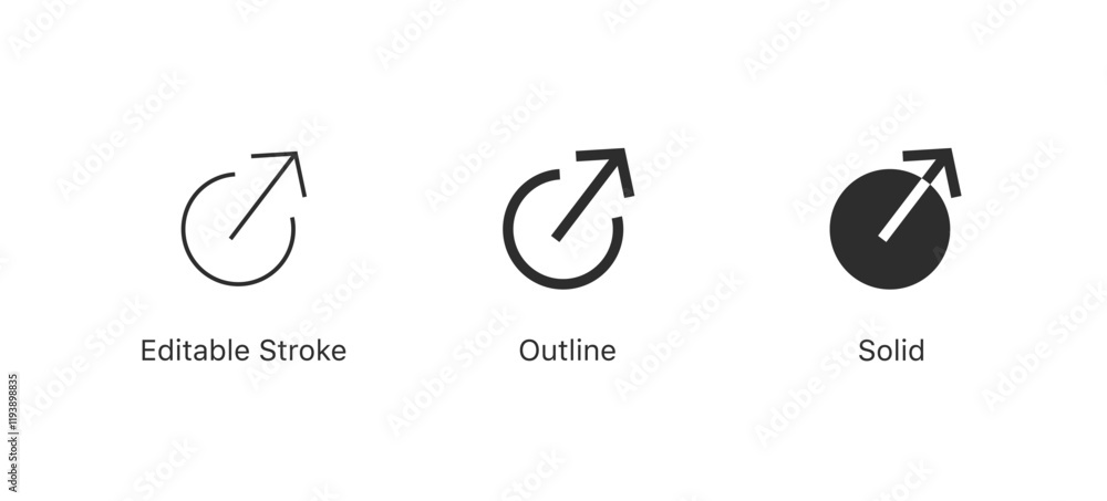 Aufkleber share icon symbol . External Link Icon, page open new window icon symbol, open another tab icon button. share icon button. . editable stroke outline style for app user interface and web vector element