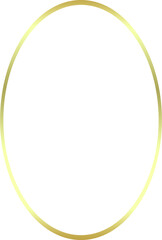 Simple Gold Oval Frame