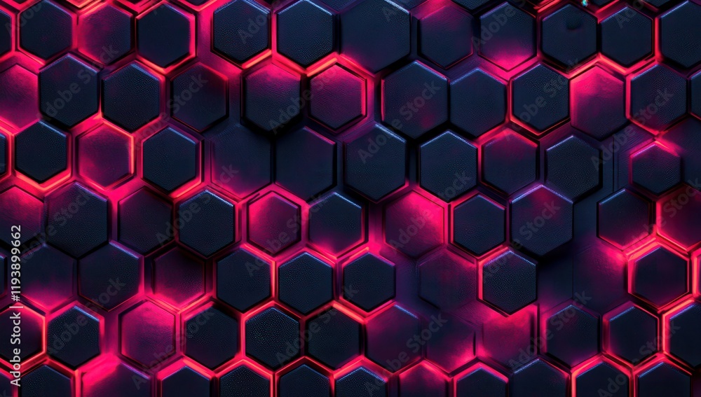 Poster modern abstract background with hexagonal patterns and vibrant pink and blue color scheme ideal for 