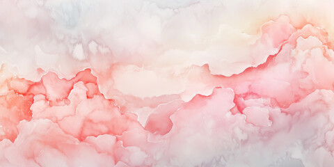 Fototapeta premium Abstract watercolor in pink and coral tones, Mother’s Day background