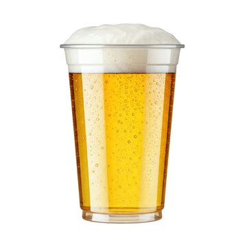 cold beverage png beer ale in cup mug in plastic cups isolated on transparent background