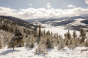 Summit County Colorado in the winter