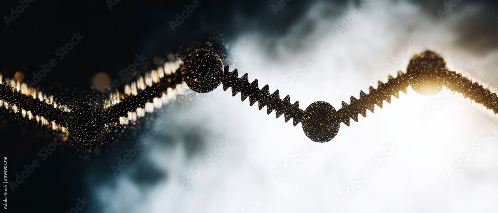 Poster glowing molecular structure science innovation nanotechnology abstract background