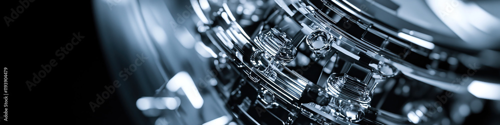 Poster close-up of a complex metallic structure