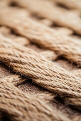 Fototapeta premium Closeup of Braided Rope with Rich Texture for Nautical and Rustic Design Themes : Generative AI