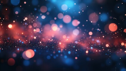 Fototapeta premium Vibrant Abstract Background with Soft Bokeh Effect in Blue and Pink Tones, Creating a Dreamy Atmosphere for Various Design Applications