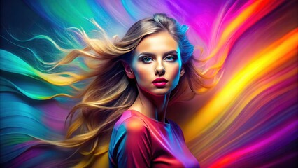 Abstract gradient animation: vibrant hues flow dynamically, creating a mesmerizing, colorful, fluid background.
