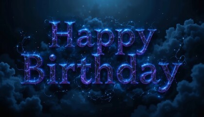 Celestial Happy Birthday Greeting: A Night Sky Message