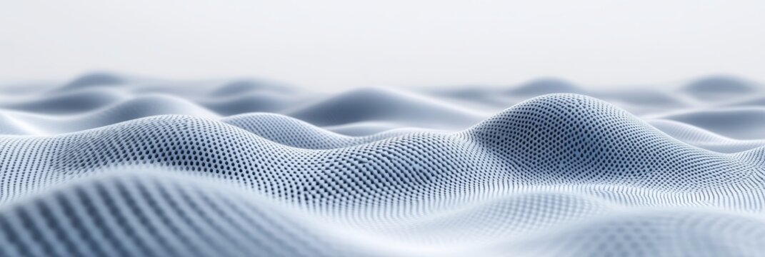 Abstract Technology Wave, Information Technology Background with Digital Landscape, 3D Render - Powered by Adobe