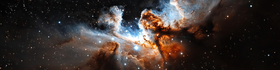 Fototapeta premium Nebula with Interstellar Dust and Stars