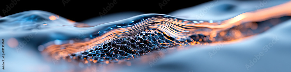 Poster abstract image: textured surface with translucent layers and gradient lighting
