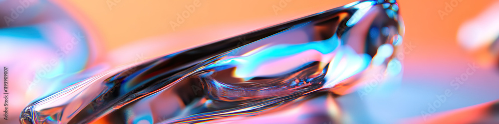 Poster iridescent translucent object with internal reflections