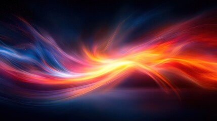 Obraz premium Abstract swirling energy, vibrant colors, dark background, design element