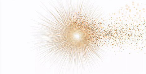 Obraz premium Simple gold burst splatter artwork on white background